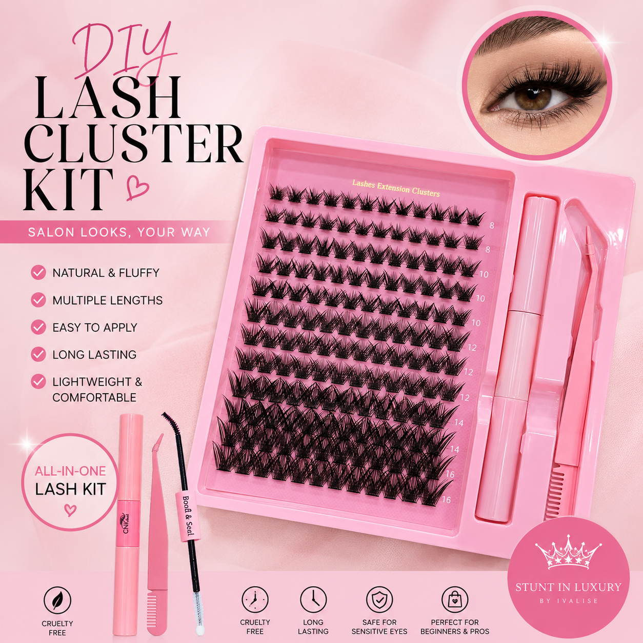 Lash cluster set