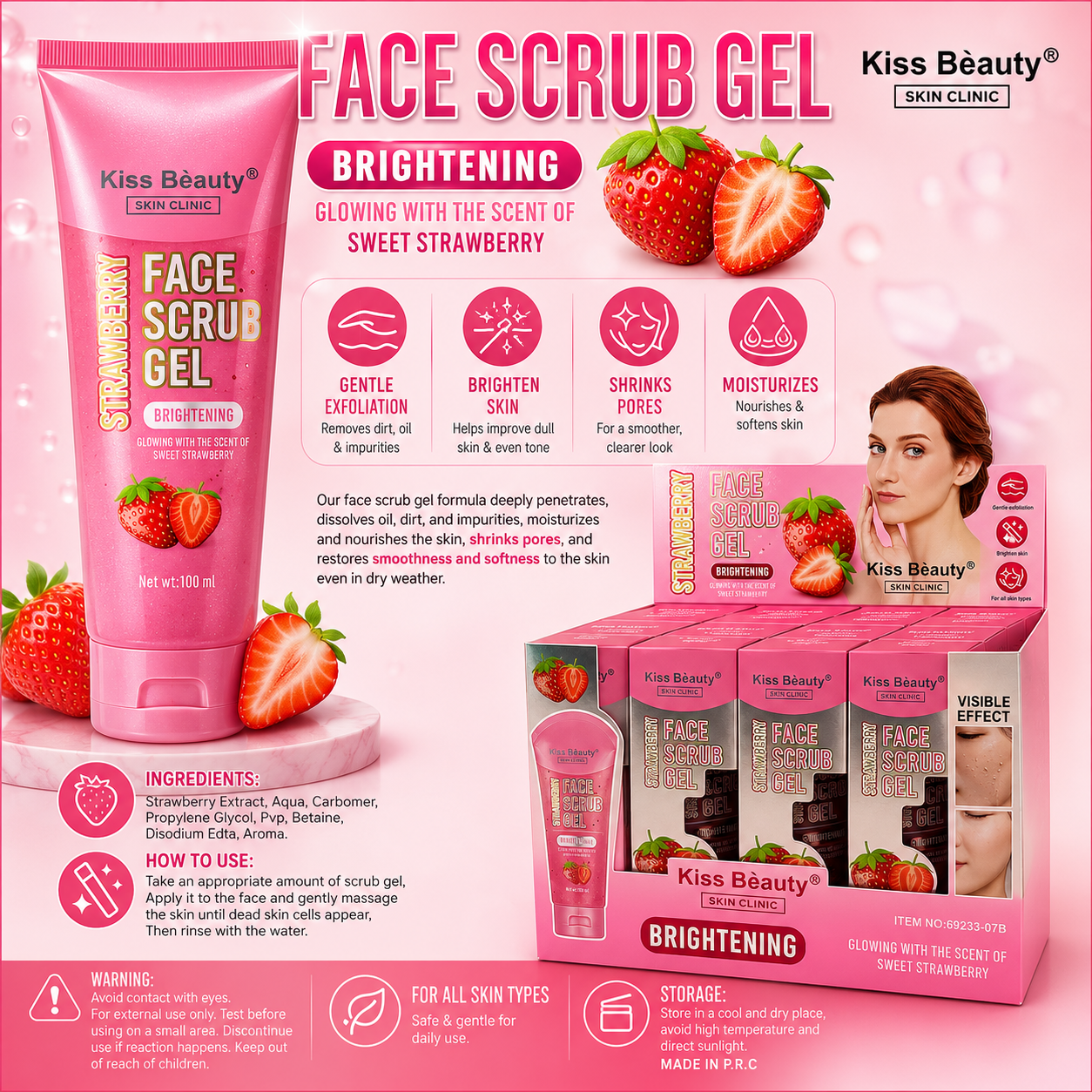 Face scrub gel