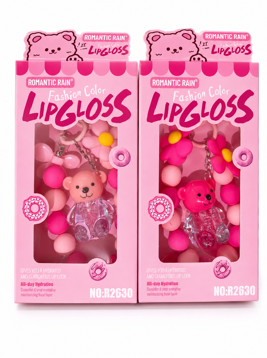 Bear lipgloss keychain